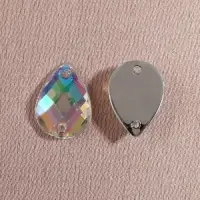 Стразы пришивные &laquo;Капля&raquo;, из органического стекла, с голографией, 10&times;14 мм, 20 шт.