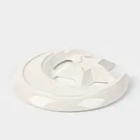 Блюдо сервировочное &laquo;Полумесяц&raquo;, 26.5&times;25.5&times;2 см, 2 секции, фарфор, белое