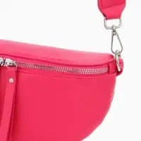 Сумка женская кросс-боди на молнии, 26&times;10&times;16 см, фуксия