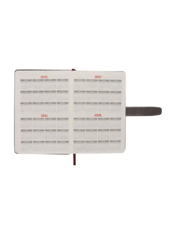 Ежедневник недатированный формат А5, с хлястиком, 128л, линия, пвх, Серый