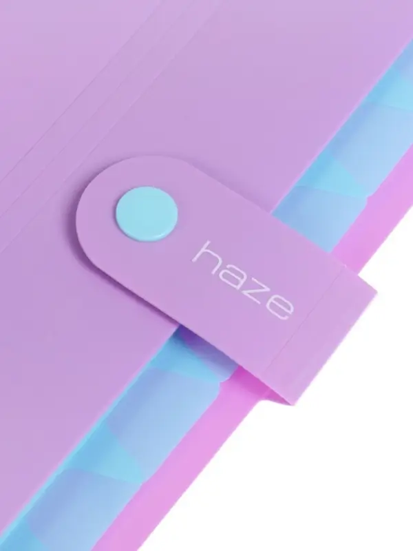 Папка А4 Haze, 12 отделений, 600 мкм, на кнопке, сиреневая