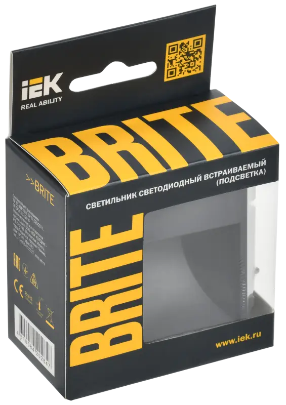 BRITE Подсветка LED встраиваемая ПЛ20-БрЧ черный