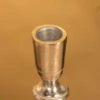 Подсвечник "Зима" 8,5х8,5х21 см, алюминий, цв. Серебро