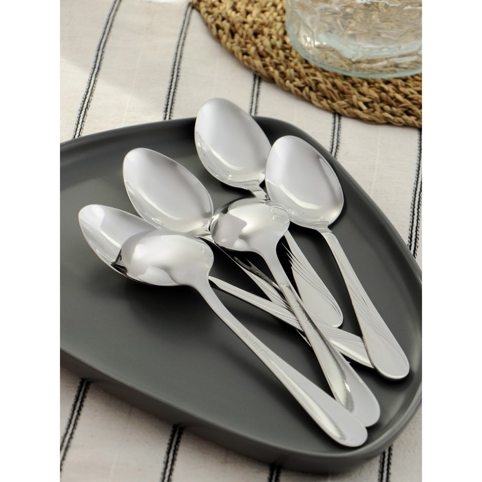 Ложка столовая из нержавеющей стали Доляна &laquo;София&raquo;, длина 18,7 см, толщина 2 мм