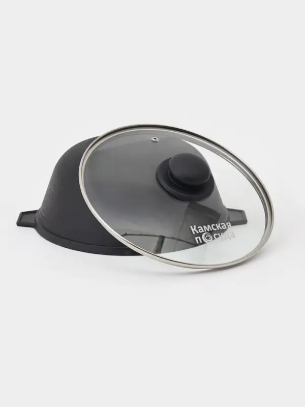 Котел литой Magma, 3 л, стеклянная крышка, чугун