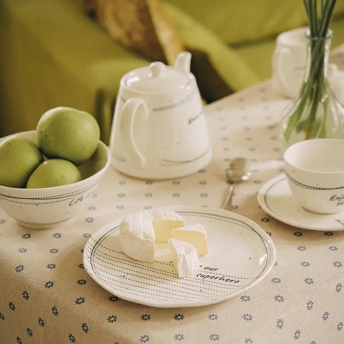 Тарелки SL Home &laquo;Милый дом&raquo;, d=21 см, фарфор, набор 2 шт., белые