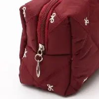 Косметичка кирпичик бантики, 19*8*10, коричневый