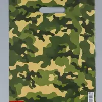 Пакет подарочный &laquo;Камуфляж&raquo;, полиэтиленовый с вырубной ручкой 30&times;40 см, 60 мкм