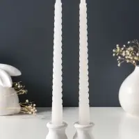 Набор свечей витых 25 см, 2 шт., 57 г, 5 ч, белый