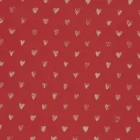 Бумага упаковочная крафтовая &laquo;Сердечки&raquo;, красная, 50&times;70 см