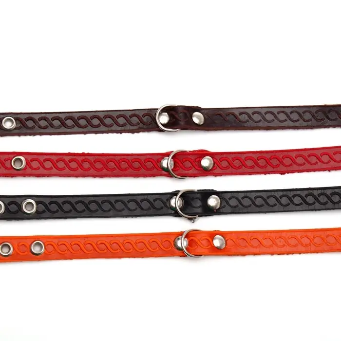 Ошейник, 1.2 см, ОШ 20-26 см, однослойный, неукрашенный, цвет и вид МИКС