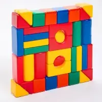 Кубики детские, пластиковые, цветные, 36 штук, 6&times;6 см