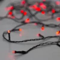 Гирлянда &laquo;Нить&raquo; 5 м, IP20, тёмная нить, 50 LED, 8 режимов, 220 В, свечение красное