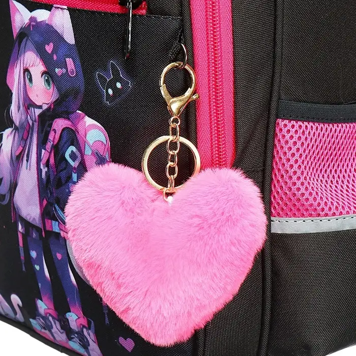 Рюкзак школьный, 40×33×19 см, эргономичная спинка, Stavia «Аниме», чёрный/фиолетовый Рюкзак школьный, 40×33×19 см, эргономичная спинка, Stavia «Аниме», чёрный/фиолетовый