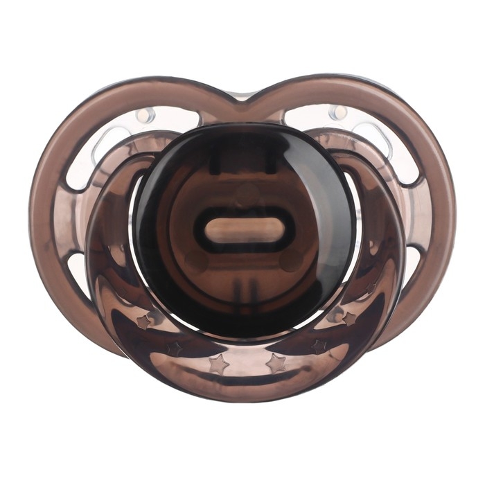 Соска - пустышка силиконовая ортодонтическая, от 12 мес., с колпачком, цвет черный Соска - пустышка силиконовая ортодонтическая, от 12 мес., с колпачком, цвет черный