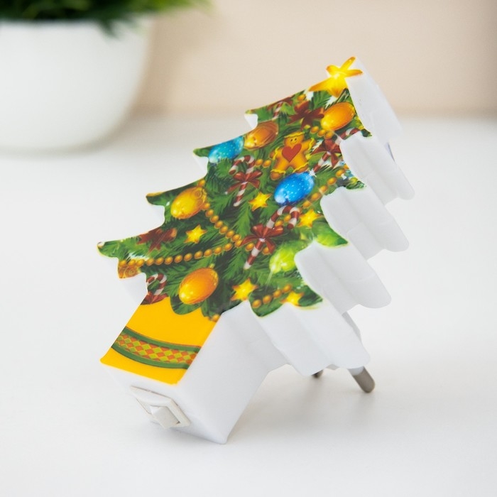 Ночник "Елочка" LED 2,5х8х10см