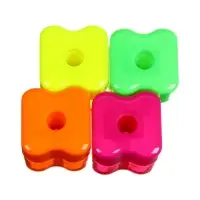 Точилка ErichKrause Wave Mini Neon, с контейнером, МИКС