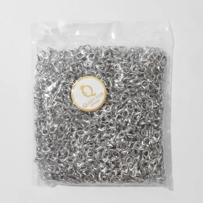 Замок карабин СМ-521, 1000 шт. 12&times;7 мм, цвет серебро