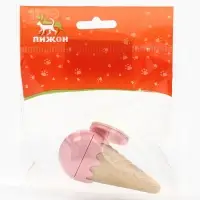 Игрушка для кошек из кошачьей мяты &laquo;Мороженое&raquo;, 5&times;4 с, на основании, розовая