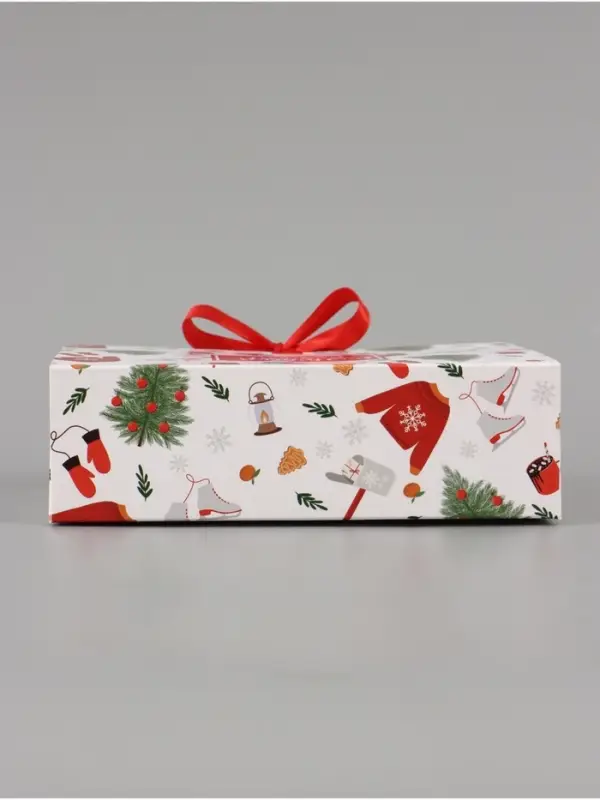 Коробка подарочная новогодняя складная &laquo;С новым годом&raquo;, 16.5&times;12&times;5 см