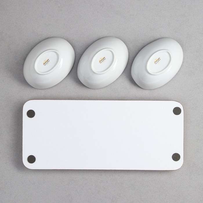 Менажница «Алале», 3 шт:150 мл, деревянное основание, фарфор, Иран Менажница «Алале», 3 шт:150 мл, деревянное основание, фарфор, Иран