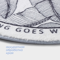 Коврик для дома SAVANNA Everything goes well, 40×60 см, цвет белый