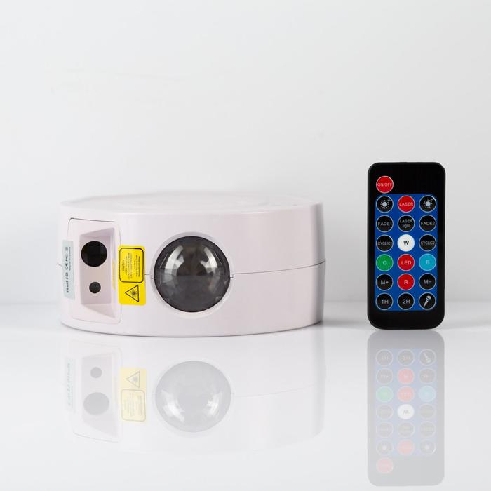 Световой прибор «Звёздное небо» 5 см, лазер, динамик, пульт ДУ, свечение мульти, 5 В Световой прибор «Звёздное небо» 5 см, лазер, динамик, пульт ДУ, свечение мульти, 5 В