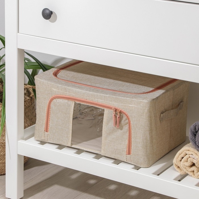 Кофр для хранения вещей «Моне», 39×29×20 см, цвет бежевый Кофр для хранения вещей «Моне», 39×29×20 см, цвет бежевый