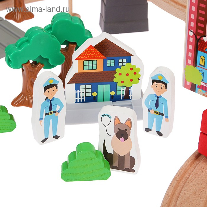 Железная дорога "Путешествие на море", поезд на батарейках, 92 элемента