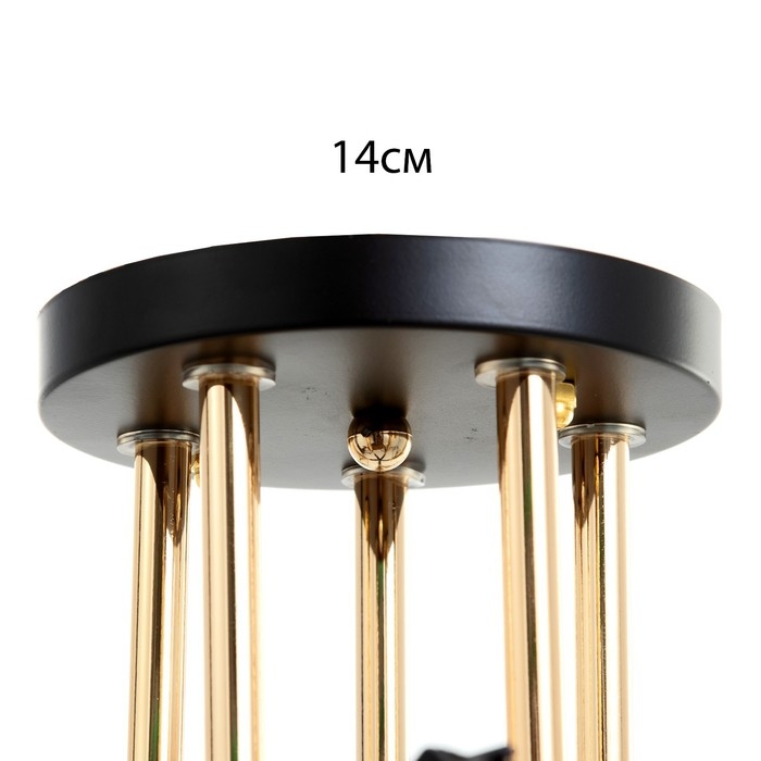 Люстра Люстра "Аделла" 5хЕ27 40Вт чёрно-золотой 65х65х26 см BayerLux