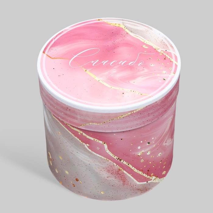 Набор шляпных коробок для цветов 4 в 1, упаковка подарочная, «Мрамор», 20 х 17,5 - 16 х 14 см Набор шляпных коробок для цветов 4 в 1, упаковка подарочная, «Мрамор», 20 х 17,5 - 16 х 14 см