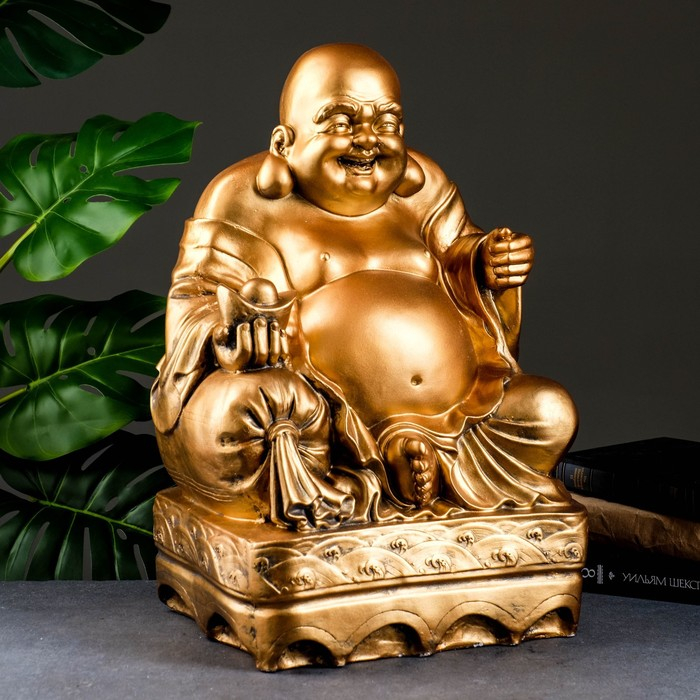 Копилка Копилка "Хотей сидя большой" бронза, 32х25х48см