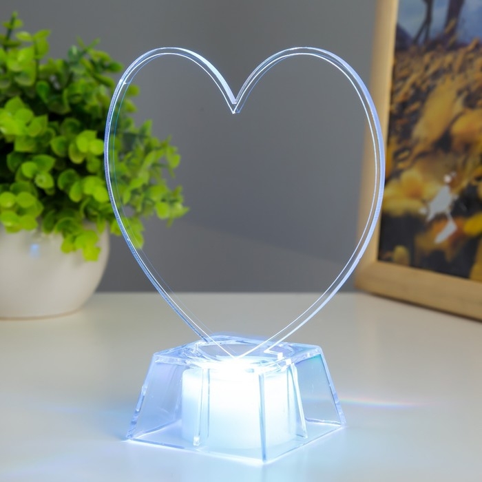 Ночник Ночник "Сердечко" LED 3хAG10 10х10х13 см