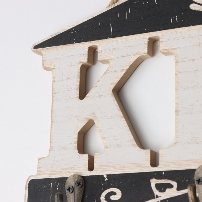 Крючки декоративные дерево Крючки декоративные дерево "Домик. Ключи" 3,5х35х17,5 см