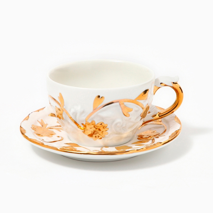 Чайная пара фарфор «Соната» чашка 200 мл, блюдце ⌀ 16 см Чайная пара фарфор «Соната» чашка 200 мл, блюдце ⌀ 16 см
