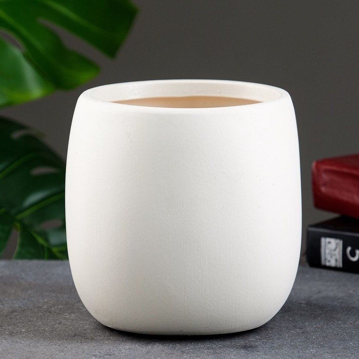 Горшок Горшок "Мистер Твикс" 15х15х15см, белый