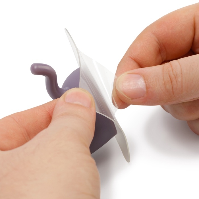 Крючок самоклеящийся CAPPIO MUMURING, однорожковый, фиолетовый Крючок самоклеящийся CAPPIO MUMURING, однорожковый, фиолетовый