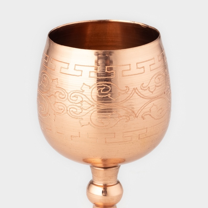 Бокал медный, 150 мл, d=5,5 см, h=11,5 см, c узором, 1 сорт Бокал медный, 150 мл, d=5,5 см, h=11,5 см, c узором, 1 сорт