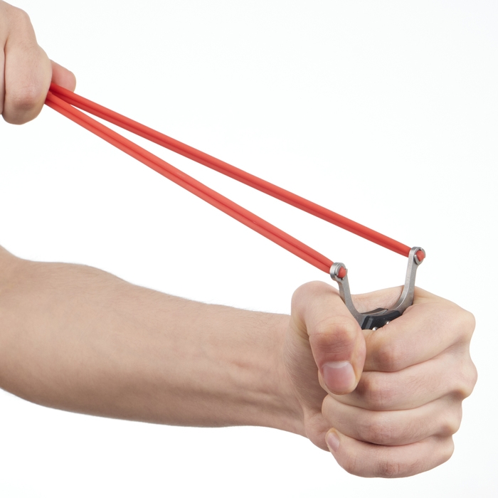 Рогатка со складным ножом Рогатка со складным ножом "Акула" с шариками для стрельбы, металлическая, чёрная