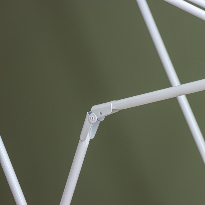 Сушилка для белья напольная складная, рабочая длина 18 м, высота от пола 95 см, ширина 54 см, цвет белый Сушилка для белья напольная складная, рабочая длина 18 м, высота от пола 95 см, ширина 54 см, цвет белый