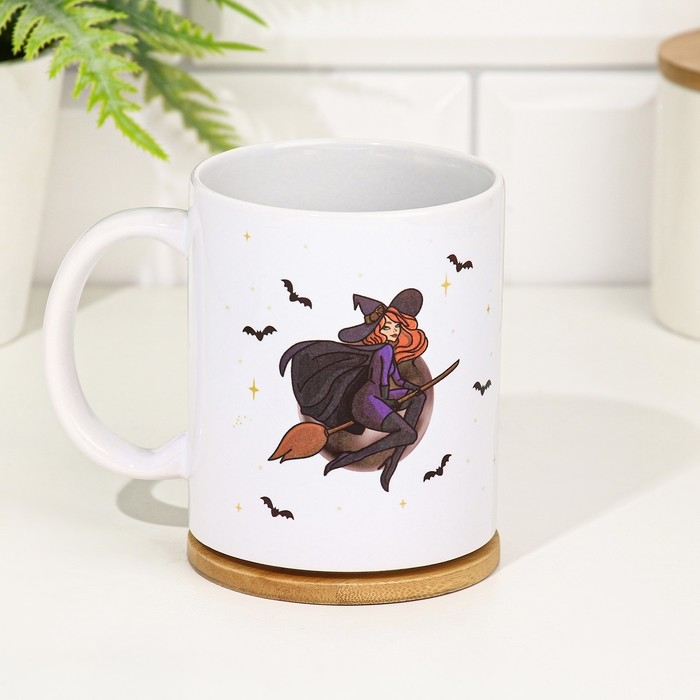 Кружка сублимация Кружка сублимация "Фея от ведьм отличается только настроением!" 320 мл, с нанесением