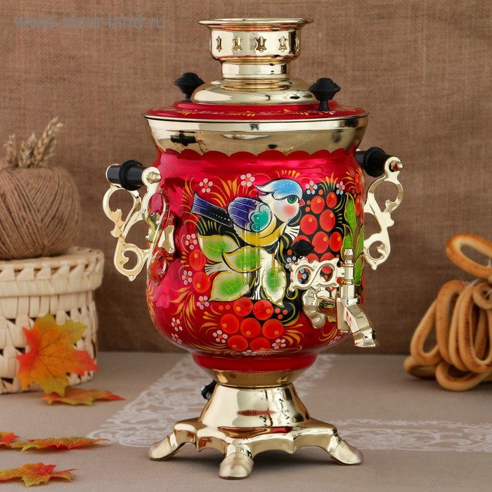 Самовар «Рябина», банка, 3 л, электрический Самовар «Рябина», банка, 3 л, электрический