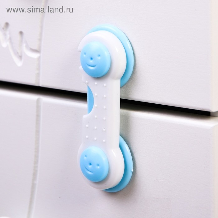 Набор блокираторов для дверей и ящиков, 2 шт., цвет белый/голубой, Крошка Я Набор блокираторов для дверей и ящиков, 2 шт., цвет белый/голубой, Крошка Я