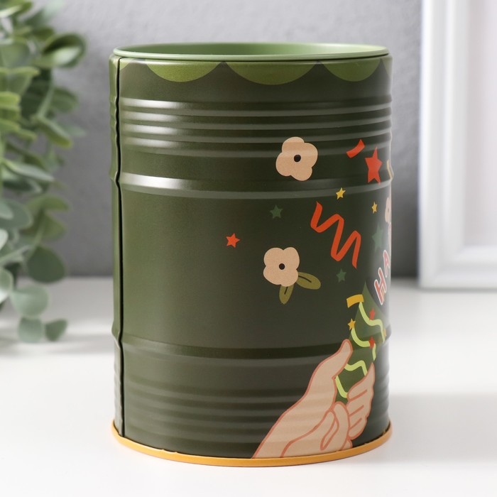 Копилка металл банка Копилка металл банка "Веселые праздники" МИКС 9х9х12,4 см