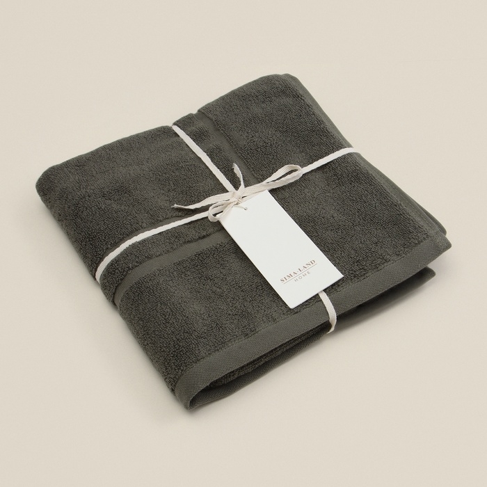 Коврик махровый SL HOME: Basic "Олива" 50х70 см, 100% хлопок, 730 г/м2