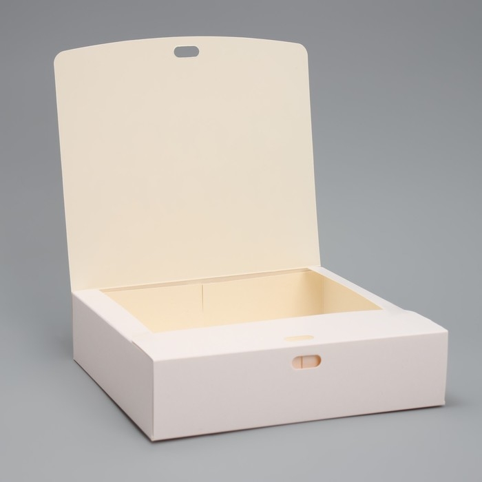 Коробка подарочная новогодняя складная «С Новым годом, тиснение, белый», 20 х 18 х 5 см, Новый год Коробка подарочная новогодняя складная «С Новым годом, тиснение, белый», 20 х 18 х 5 см, Новый год