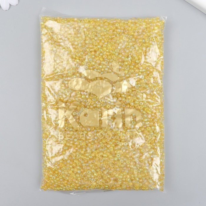 Бисер стекло 6/0  Бисер стекло 6/0 "Жёлтый" хамелеон 450 гр