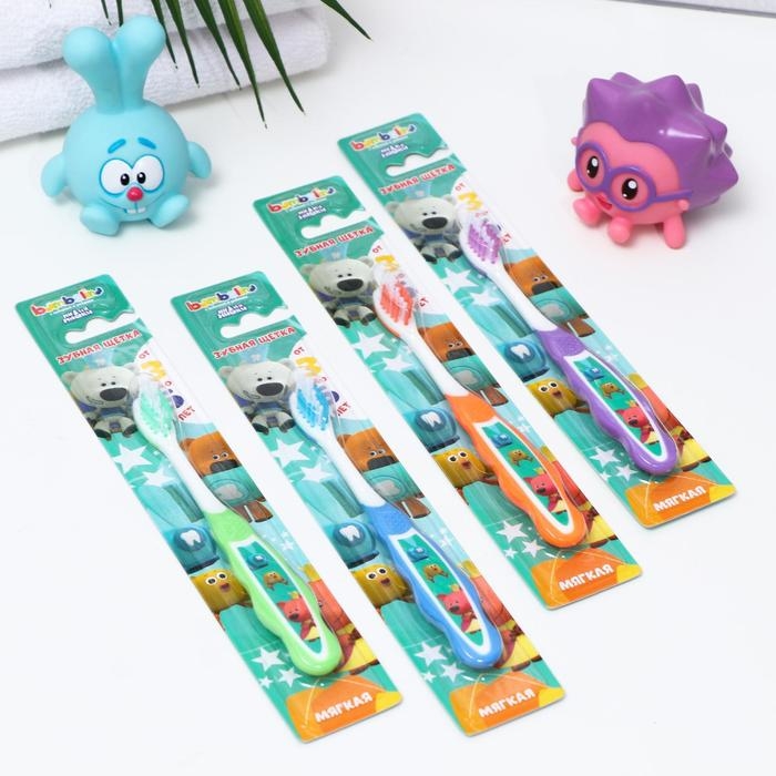 Зубная щётка детская Bambolina «МиМиМишки» мягкая, с подушечкой для чистки языка, 3-5 лет Зубная щётка детская Bambolina «МиМиМишки» мягкая, с подушечкой для чистки языка, 3-5 лет