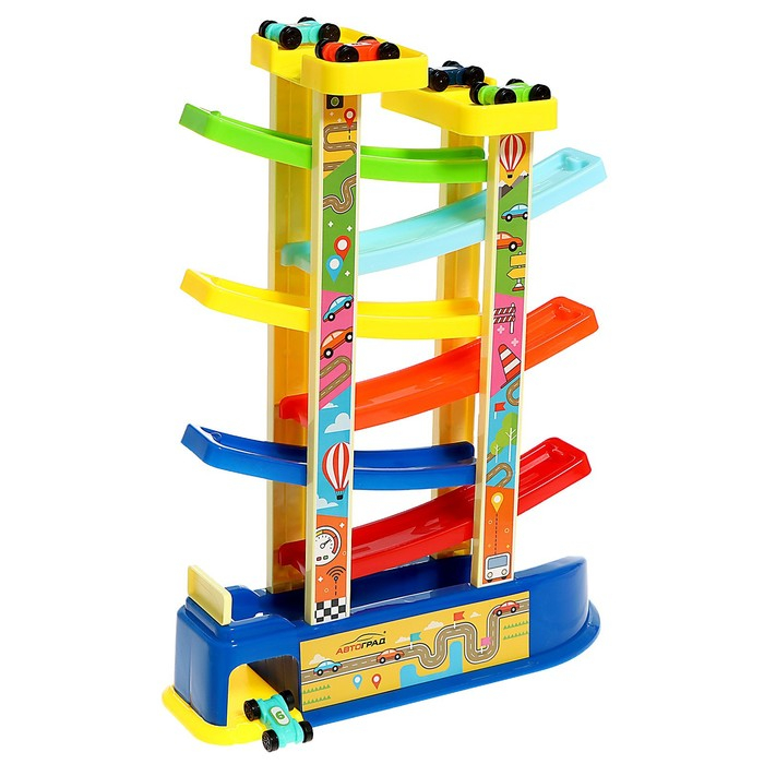 Автотрек развивающий «Гонки по склону», в комплекте 8 машинок Автотрек развивающий «Гонки по склону», в комплекте 8 машинок