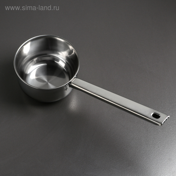 Ковш из нержавеющей стали, 1,1 л, 39×14,5×8,5 см, металлическая ручка